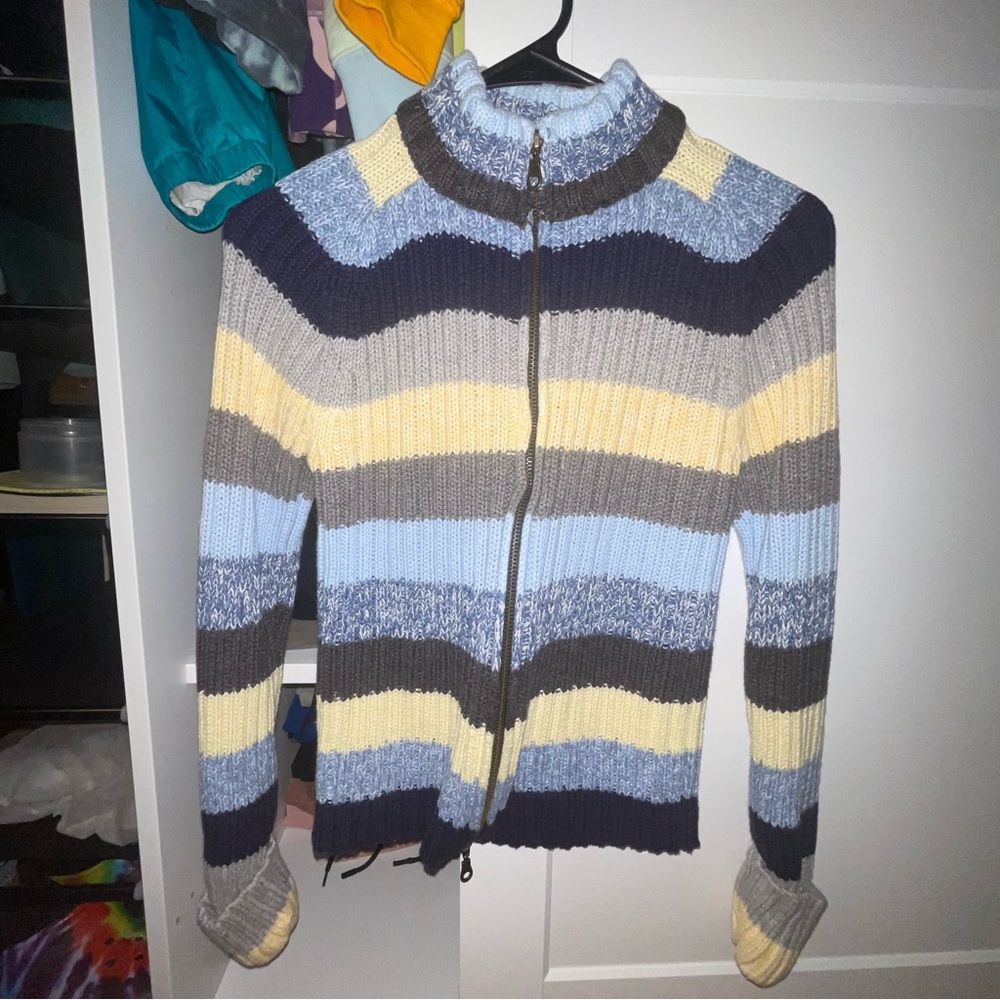 Next Era Double Zip Striped Sweater